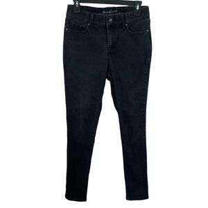 Gloria Vanderbilt comfort Curvy slimming effect washed black skinny jeans sz 6